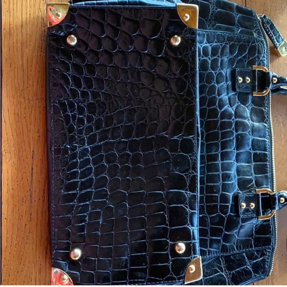 RAFE Black Crocodile-Embossed Leather Tote Bag - Picture 8 of 15